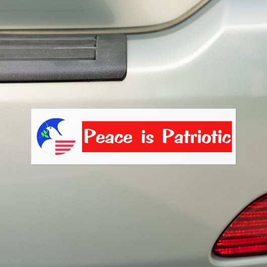 VREDE IS PATRIOTISCH BUMPERSTICKER (Op auto)