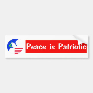 VREDE IS PATRIOTISCH BUMPERSTICKER