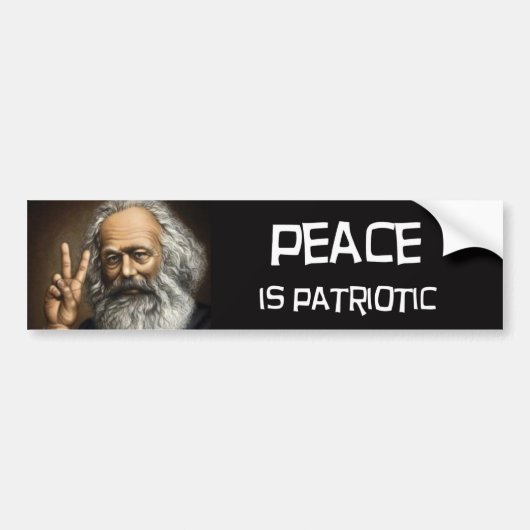 vrede is patriottisch bumpersticker (Voorkant)