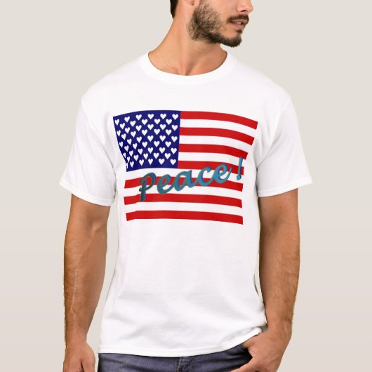 Vrede is patriottisch t-shirt (Voorkant)