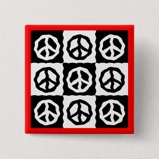 VREDE IS POPULAIR - Gepersonaliseerd Vierkante Button 5,1 Cm