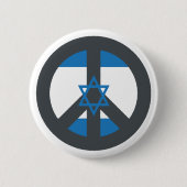 Vrede Israël Ronde Button 5,7 Cm (Voorkant)