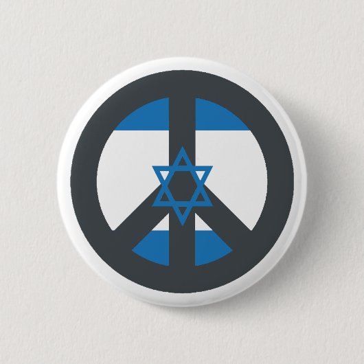 Vrede Israël Ronde Button 5,7 Cm (Voorkant)