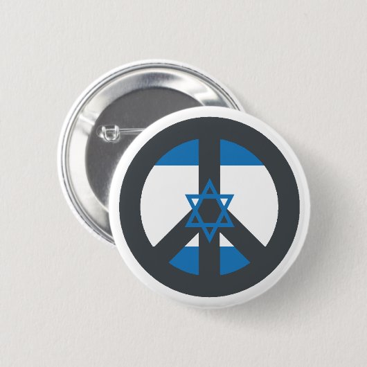 Vrede Israël Ronde Button 5,7 Cm (Voorkant /achterkant)
