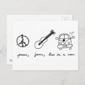 Vrede, Jam, leef in een Van Briefkaart (Voorkant / Achterkant)