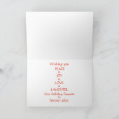 VREDE, JOY, LOVE EN LAUGHTER-kaart Bedankkaart (Binnen)