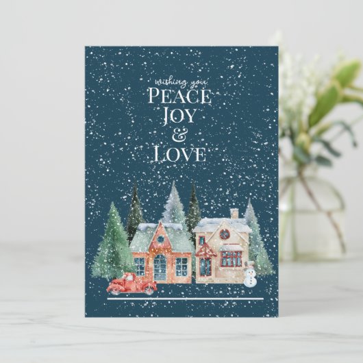 VREDE, JOY & LOVE, kersthuizen (Staand voorkant)