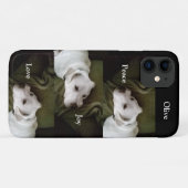 Vrede, Joy, Love White Puppy Dog Kerstmis Case-Mate iPhone Case (Achterkant (horizontaal))