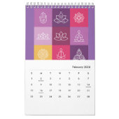 Vrede, kalender, yoga, energie, chic, zen, buddha, kalender (Feb 2026)