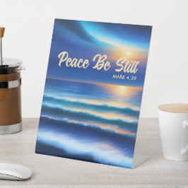 Vrede kan nog steeds voetstuk teken reclamebord met voetstuk