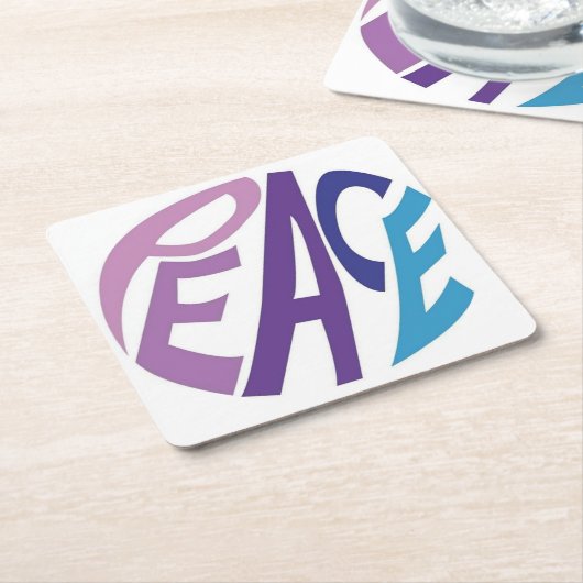 VREDE KARTONNEN ONDERZETTERS (Schuin)