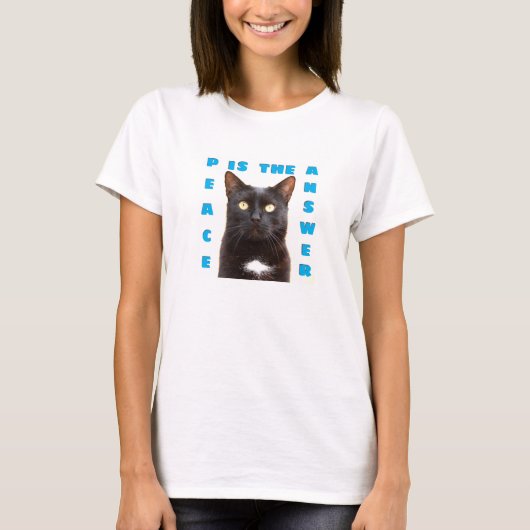 Vrede - kat (licht) T-shirt (Voorkant)