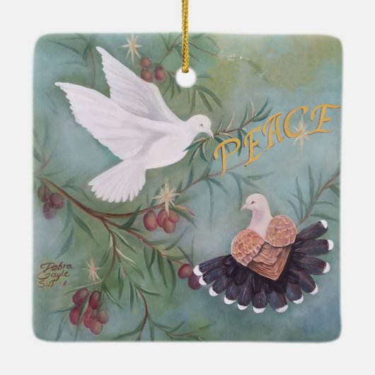 Vrede keramisch ornament (Achterkant)