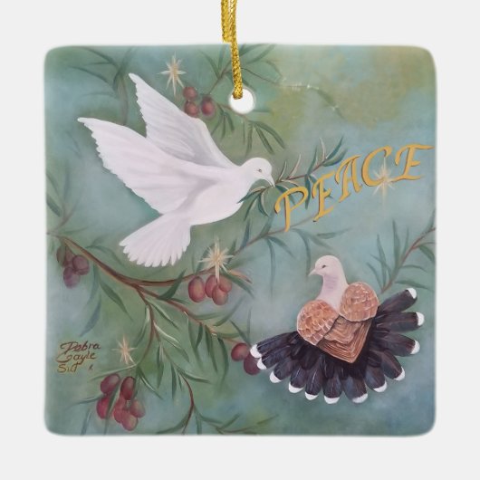 Vrede keramisch ornament (Voorkant)