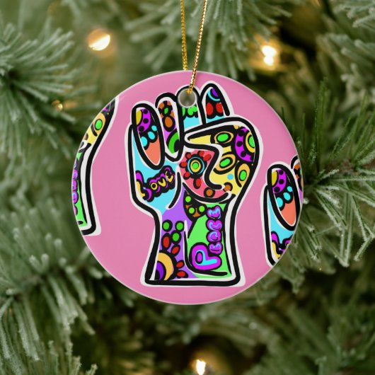 VREDE KERAMISCH ORNAMENT (Boom)