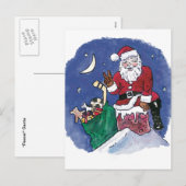 Vrede! kerstman feestdagenkaart (Voorkant / Achterkant)