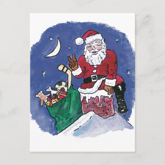 Vrede! kerstman feestdagenkaart (Voorkant)
