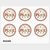 Vrede Kerstmis Gift Stickers (Vel)