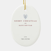 Vrede Kerstvakantie Nieuwjaar Duif Flat Kaart Keramisch Ornament (Achterkant)