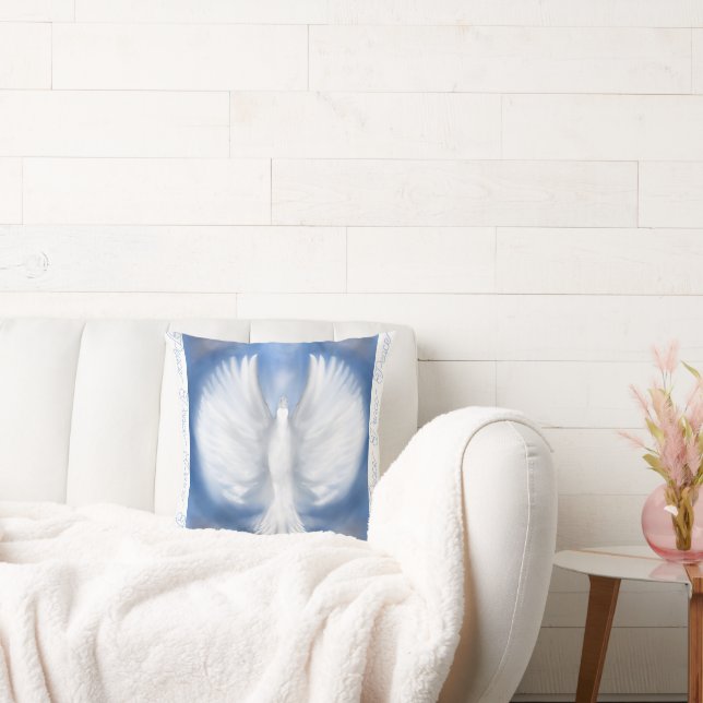 Vrede Kerstvakantie Nieuwjaar Duif Flat Kaart Kussen (Bank)