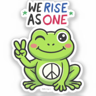 VREDE KIKKER - WE RIJZEN ALS ÉÉN STICKERS