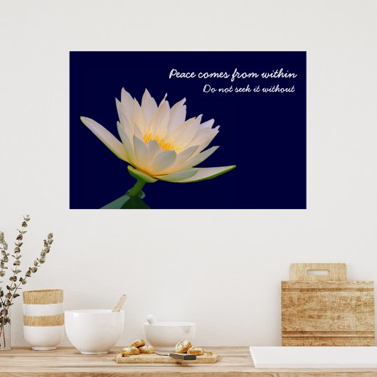 Vrede komt van binnen poster (Keuken)