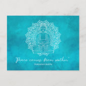Vrede komt van binnen Shakyamuni Boeddha | BLAUWGR Briefkaart (Voorkant)
