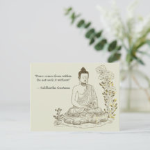 Vrede komt van binnen uit Buddha