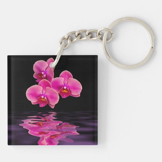 Vrede komt van binnen uw orchideeën-Sleutelhanger Sleutelhanger (Achterkant)