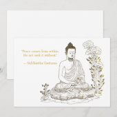 Vrede komt van binnenuit Boeddha Kaart (Voorkant / Achterkant)
