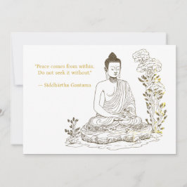 Vrede komt van binnenuit Boeddha Kaart