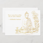 Vrede komt van binnenuit Boeddha Kaart (Voorkant / Achterkant)