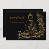 Vrede komt van binnenuit Boeddha Kaart (Voorkant / Achterkant)