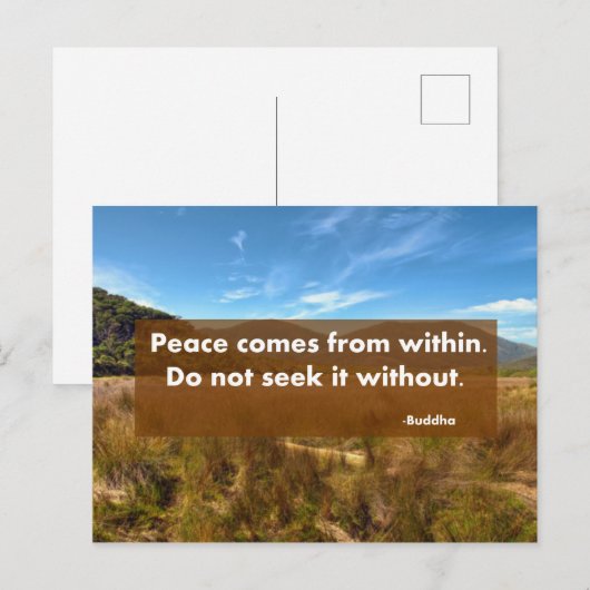Vrede komt van binnenuit briefkaart (Voorkant / Achterkant)