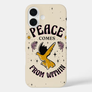 Vrede komt van binnenuit – minimalistische innerli iPhone 16 hoesje