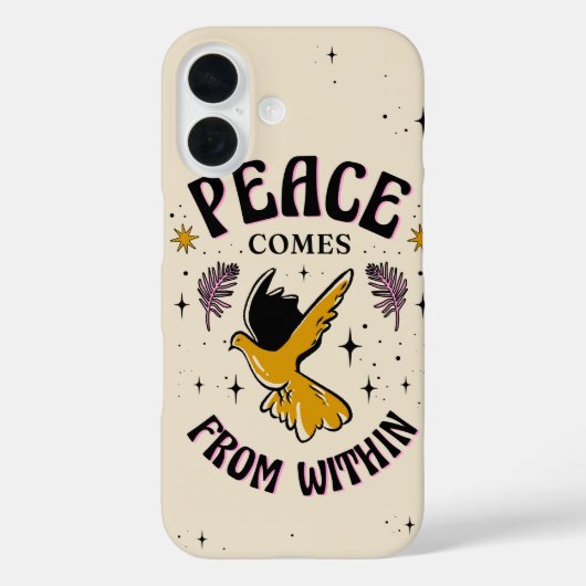 Vrede komt van binnenuit – minimalistische innerli Case-Mate iPhone case (Achterkant)