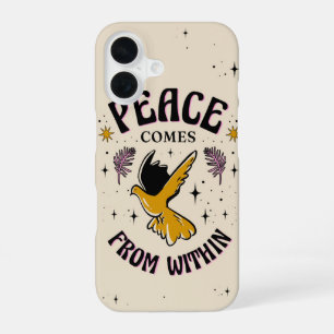 Vrede Komt Van Binnenuit – Minimalistische Innerli iPhone 16 Hoesje