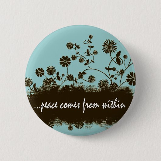 Vrede komt van binnenuit ronde button 5,7 cm (Voorkant)