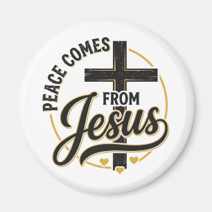Vrede Komt Van Jezus Christelijk Kruis Shirt Magneet