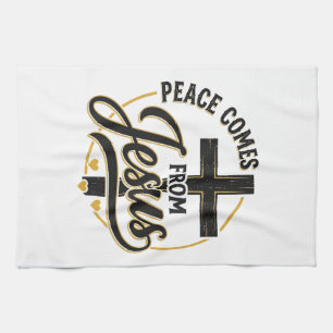 Vrede Komt Van Jezus Christelijk Kruis Shirt Theedoek