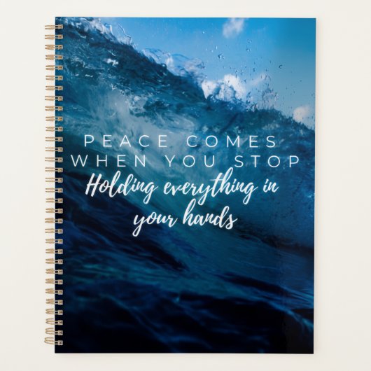 Vrede komt wanneer.... Christelijke typografie Planner (Voorkant)