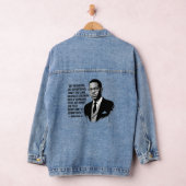 Vrede & Kracht – Malcolm X Inspirerende Quote Denim Jacket (Hangar)