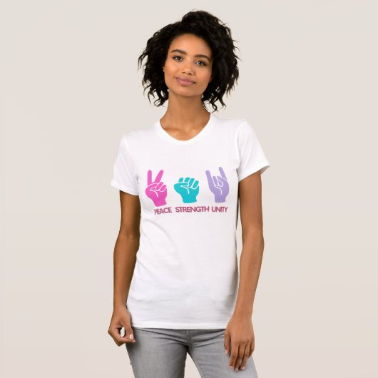 Vrede, kracht, Unity Vibes T-shirt! T-shirt (Voorkant volledig)