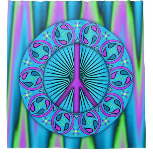 Vrede ~ Leaf Douchegordijn (Voorkant)