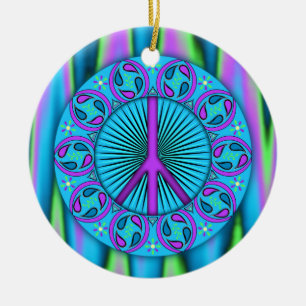 Vrede ~ Leaf Keramisch Ornament