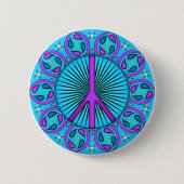 Vrede ~ Leaf Ronde Button 5,7 Cm (Voorkant)