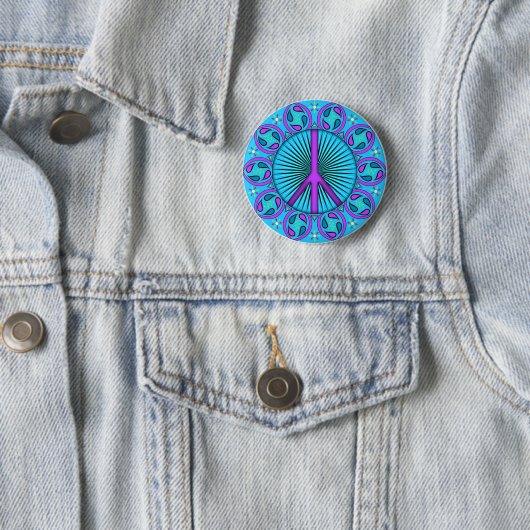 Vrede ~ Leaf Ronde Button 5,7 Cm (In situ)