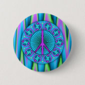 Vrede ~ Leaf Ronde Button 5,7 Cm (Voorkant)