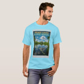 Vrede leeft in stille wateren - Natuur reflectie Q T-shirt (Voorkant volledig)