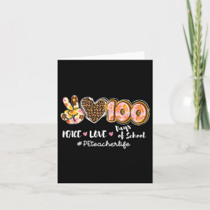 Vrede Liefde 100 Dagen van School Luipaard Pe Teac Kaart